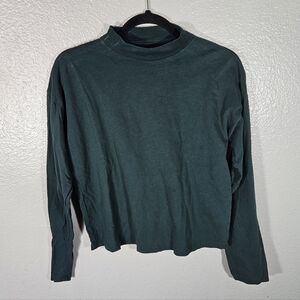 Entireworld Green Mock Neck Long Sleeve Size XS